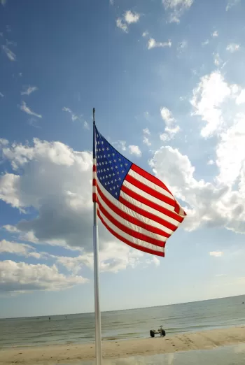 American Flag on Fort Myers Beach