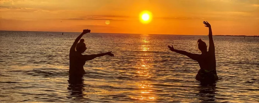 Celebrate a beautiful beach sunset together