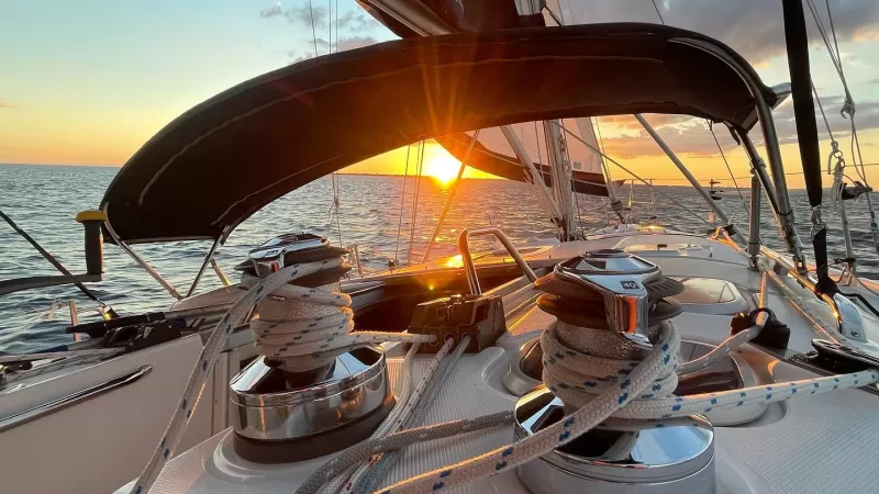 Sailboat Water Sunset Sky